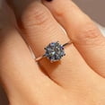 thumbnail image 1 of solitaire jewels 2CT Round Moissanite Solitaire Engagement Ring For Women, 14K Yellow Gold, 1 of 6
