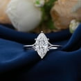thumbnail image 1 of solitaire jewels 2CT Split Shank Marquise Moissanite Solitaire Engagement Ring For Women, 10K White Gold, 1 of 8