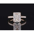 thumbnail image 1 of solitaire jewels 3.5CT Radiant Moissanite Hidden Halo Engagement Ring For Women, 18K Rose Gold, 1 of 5