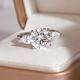 thumbnail image 1 of solitaire jewels 3.5CT Radiant Moissanite Hidden Halo Engagement Ring For Women, 14K Rose Gold, 1 of 4