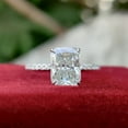 thumbnail image 1 of solitaire jewels 3.5CT Radiant Moissanite Hidden Halo Engagement Ring For Women, 18K Rose Gold, 1 of 6