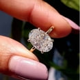 thumbnail image 1 of solitaire jewels 3.75CT Oval Moissanite Hidden Halo Engagement Ring For Women, 14K Yellow Gold, 1 of 5