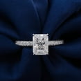 thumbnail image 1 of solitaire jewels 3 Side Diamond 2.5CT Radiant Moissanite Hidden Halo Engagement Ring For Women, 14K Yellow Gold, 1 of 8