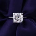 thumbnail image 1 of solitaire jewels 3CT Cushion Moissanite Solitaire Engagement Ring For Women, 14K Rose Gold, 1 of 6