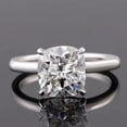 thumbnail image 1 of solitaire jewels 3CT Cushion Moissanite Solitaire Engagement Ring For Women, 14K Yellow Gold, 1 of 8