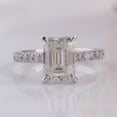 thumbnail image 1 of solitaire jewels 3CT Emerald Moissanite Hidden Halo Engagement Ring For Women, 10K White Gold, 1 of 5