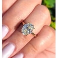 thumbnail image 1 of solitaire jewels 3CT Oval Halo Moissanite Engagement Ring For Women, 14K Yellow Gold, 1 of 6