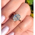 thumbnail image 1 of solitaire jewels 3CT Oval Halo Moissanite Engagement Ring For Women, 18K Rose Gold, 1 of 6