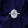 thumbnail image 1 of solitaire jewels 3CT Oval Moissanite Halo Engagement Ring For Women, 10K White Gold, 1 of 6