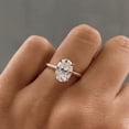 thumbnail image 1 of solitaire jewels 3CT Oval Moissanite Soliatire Engagement Ring For Women, 18K Rose Gold, 1 of 4