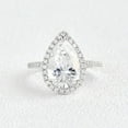 thumbnail image 1 of solitaire jewels 3CT Pear Halo Moissanite Engagement Ring For Women, 10K White Gold, 1 of 5