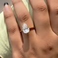 thumbnail image 1 of solitaire jewels 3CT Pear Moissanit Hidden Halo Engagement Ring For Women, 14K Yellow Gold, 1 of 6