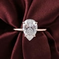 thumbnail image 1 of solitaire jewels 3CT Pear Moissanite Solitaire Engagement Ring For Women, 10K Rose Gold, 1 of 8