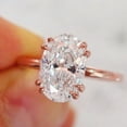 thumbnail image 1 of solitaire jewels 4.25CT Double Prong Oval Moissanite Solitaire Engagement Ring For Women, 10K Rose Gold, 1 of 5