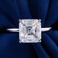 thumbnail image 1 of solitaire jewels 4CT Asscher Moissanite Hidden Halo Engagement Ring For Women, 14K Rose Gold, 1 of 6
