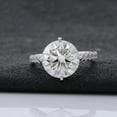 thumbnail image 1 of solitaire jewels 5CT Round Moissanite Hidden Halo Engagement Ring For Women, 18K White Gold, 1 of 9