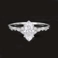 thumbnail image 1 of solitaire jewels Art Deco Marquise Moissanite Engagement Ring For Women, 14K White Gold, 1 of 4