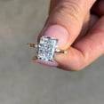 thumbnail image 1 of solitaire jewels Huge 6.5CT Radiant Moissanite Hidden Halo Engagement Ring For Women, 10K White Gold, 1 of 6