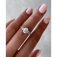 thumbnail image 1 of solitaire jewels Snow Drift Style 1.75CT Oval Moissanite Engagement Ring For Women, 10K Rose Gold, 1 of 5