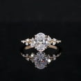 thumbnail image 1 of solitaire jewels Unique SnowDrift Oval Moissanite Engagement Ring For Women, 18K Yellow Gold, 1 of 5