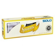 solo plastic spoon white 500ct, pack of 1, spoons-500
