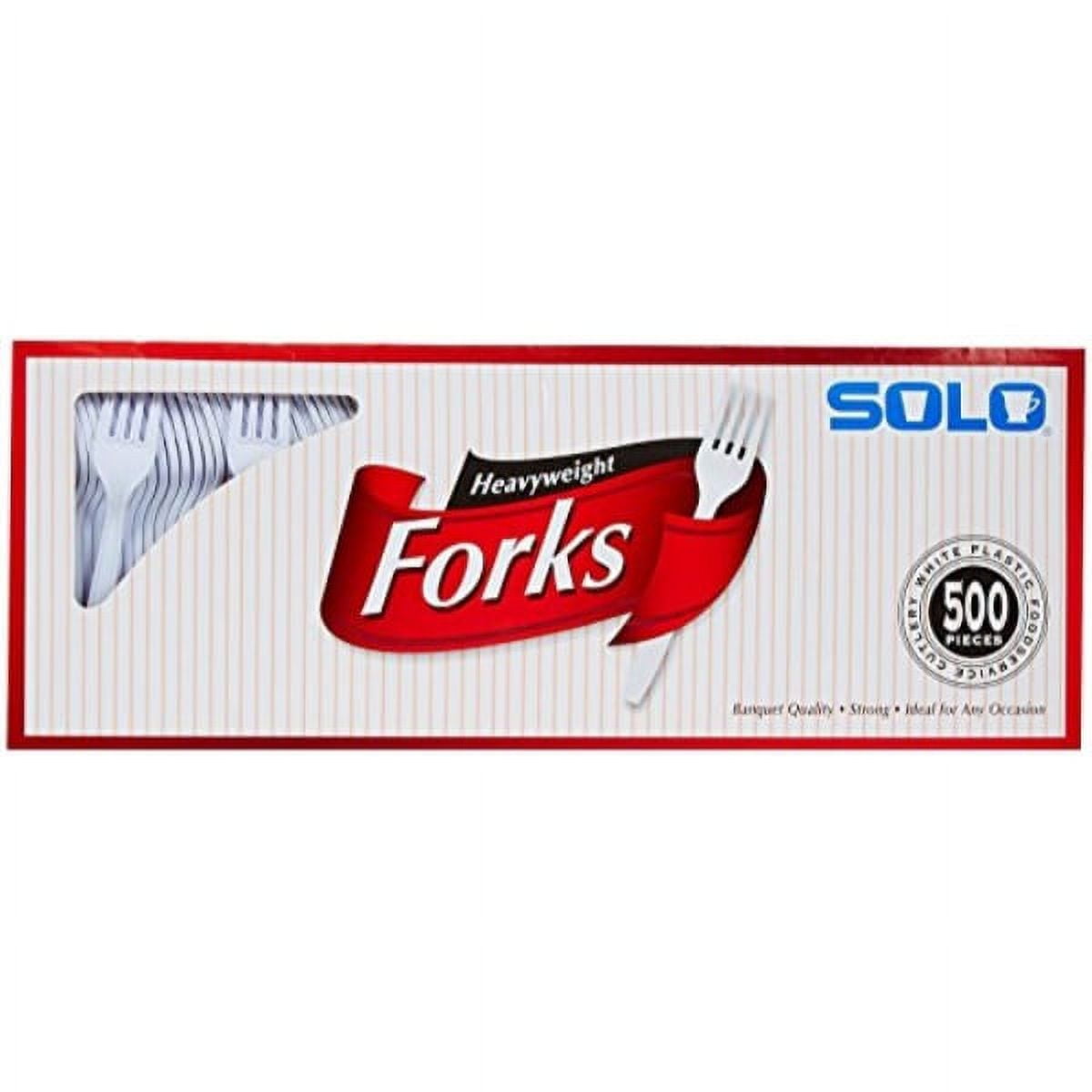 solo white heavyweight forks - 500 ct