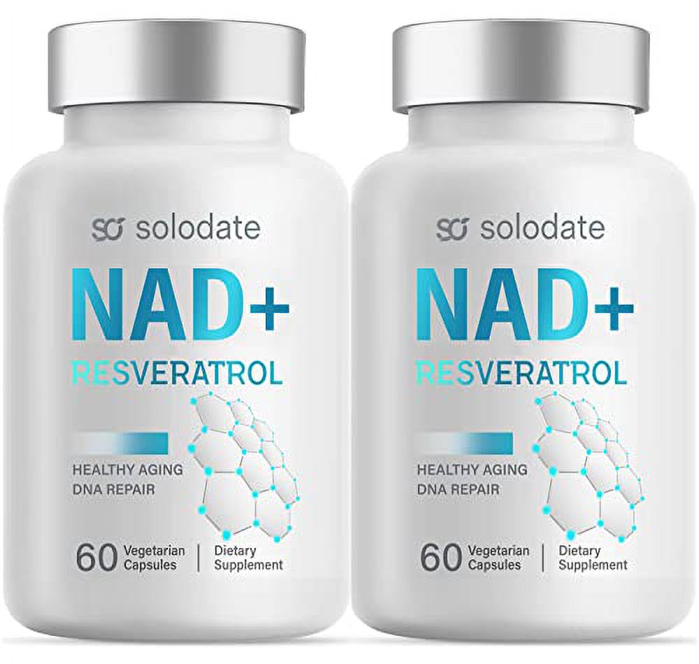 solodate NAD Supplement 99 Purity, 4in1 Upgraded NAD Resveratrol