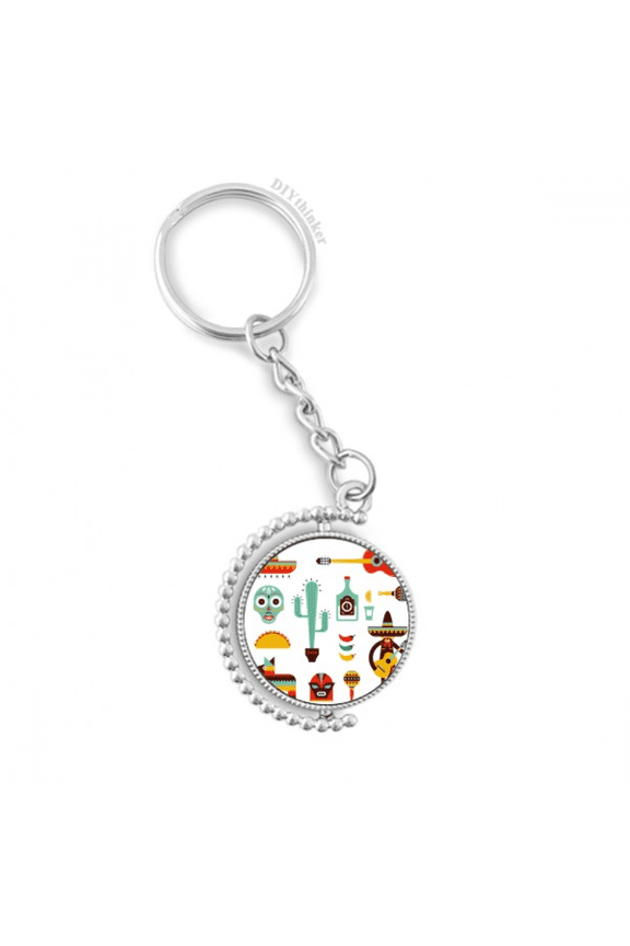 sombrero guitar chili mexico elment rotatable keyholder disc accessories chain clip