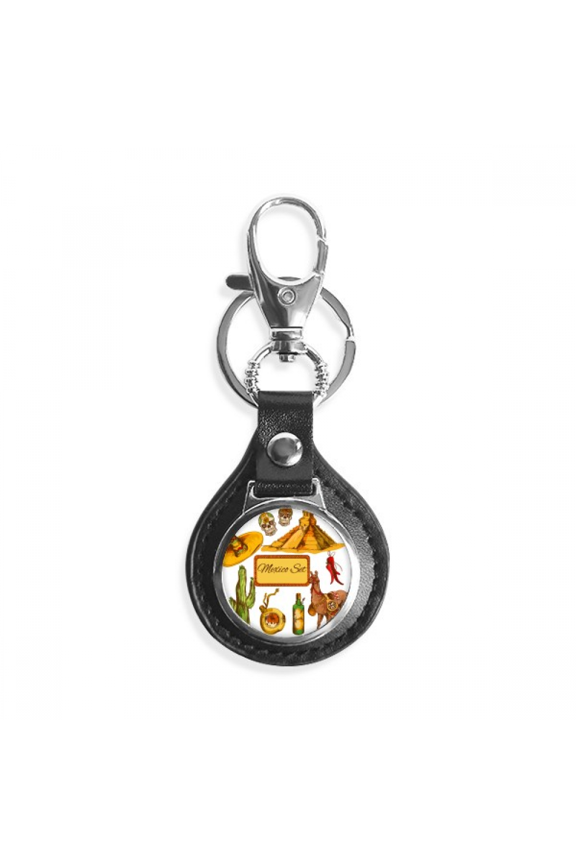 sombrero mexico pyrad desert cactus mexican key link chain keyholder finder hook metal