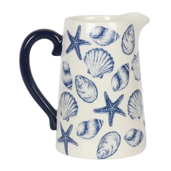 something different Nautical Seashell Ceramic Jug