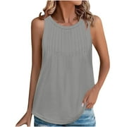 somlo Camisole Tops for Women Off The Shoulder Tops for Women Fashion Casual Solid Sleeveless Blouse Round Neck Sexy Slim Pullover Tops Summer Shirts Going Out Crop Tops Basic Sexy Y2K Tank Tops