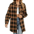 thumbnail image 1 of somlo Womens Button Down Shirts Plus Size Flannel Shacket Jacket Plaid Shirts Fall Long Sleeve Cardigans Shirt Loose Blouse Tops Formal Work Blouses Business Casual Tops, 1 of 7