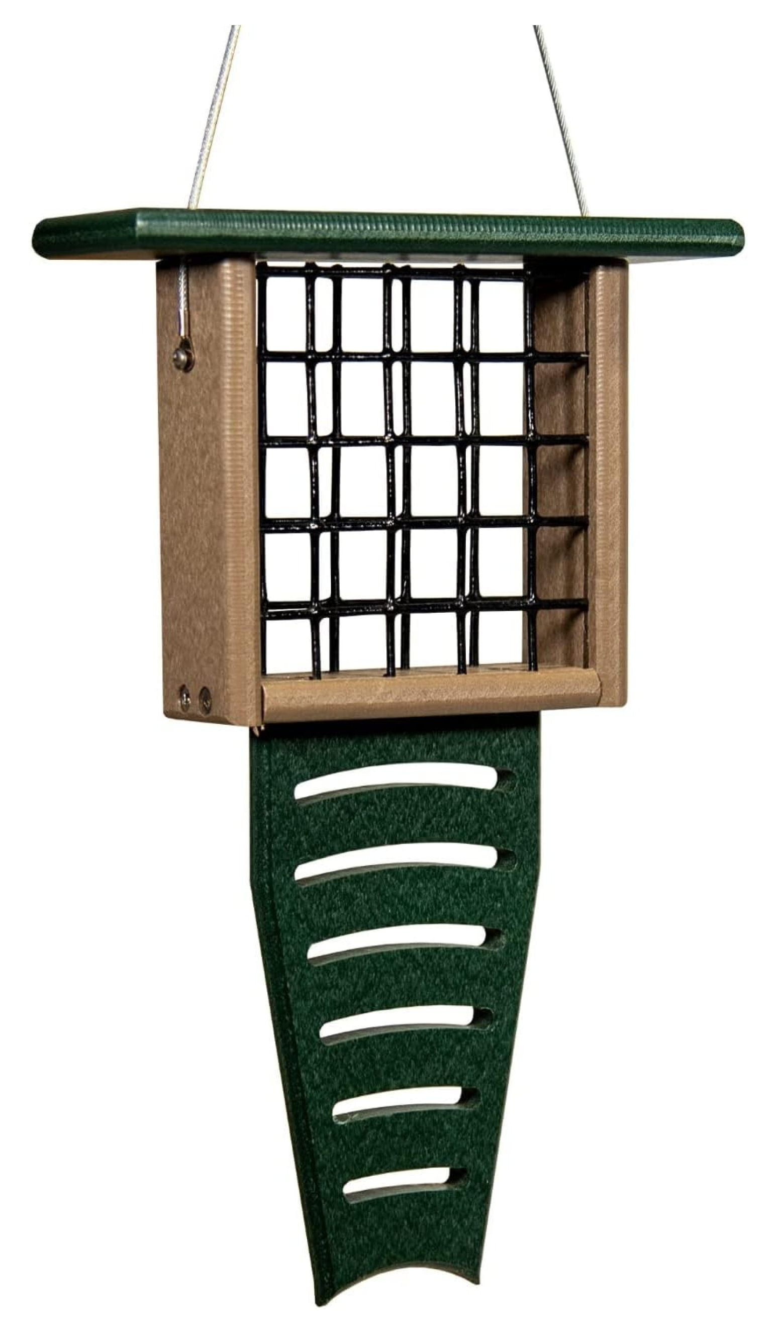 song xiang Green/Tan Recycled Lumber Single Suet Feeder Tail Prop