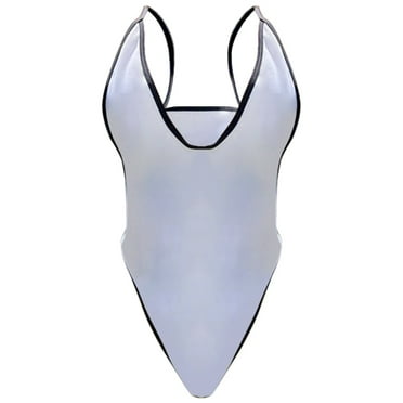 sonwsong One Piece Swimsuit Women,2024 Summer New Women's Conservative Color Matching Open Back Swimwear,Swim Suits for Women 2024,Plus Size Swimsuit,(Clearance) White S