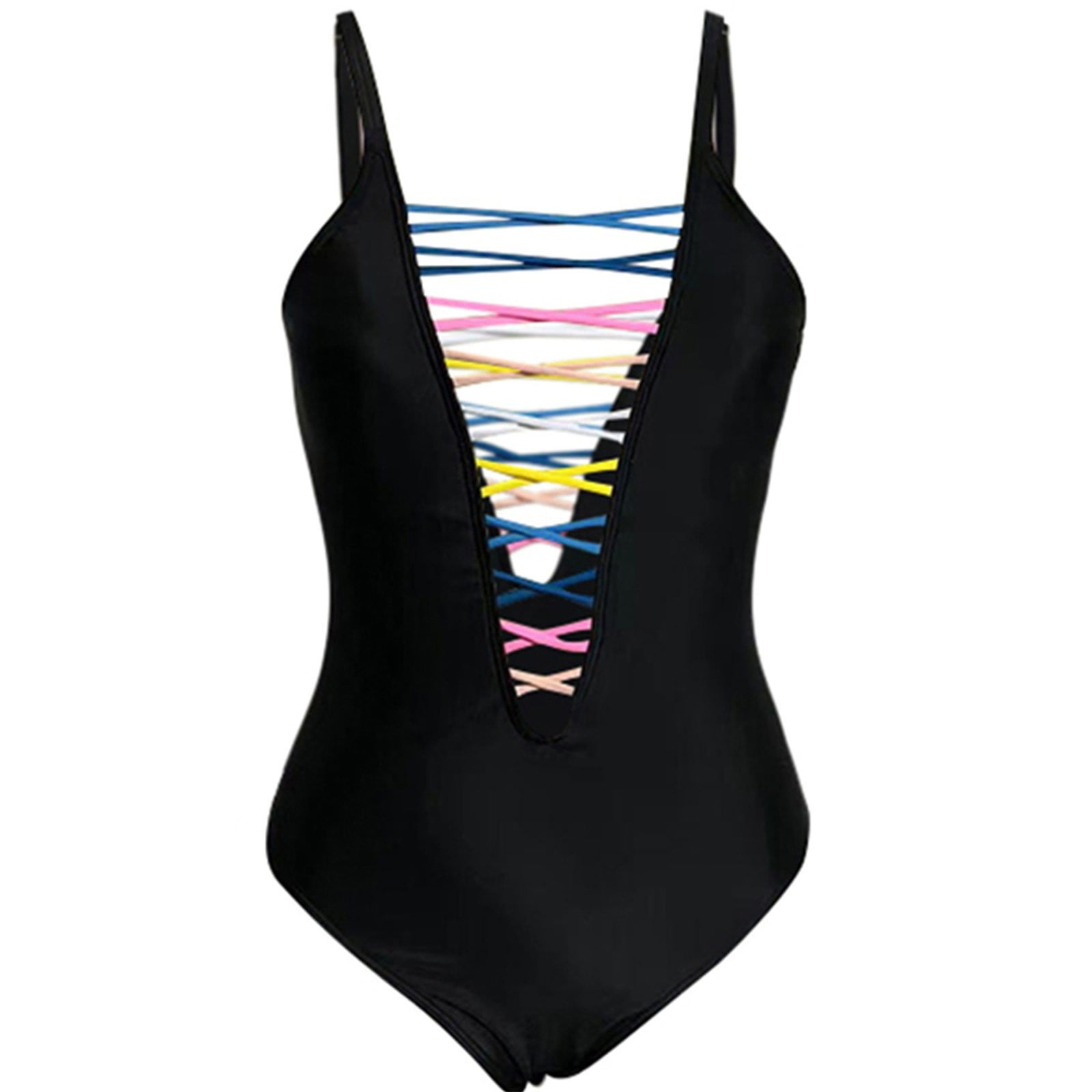 sonwsong Swim Suits,Women's Sexy Straps Strapless Print Blouse Swimsuit