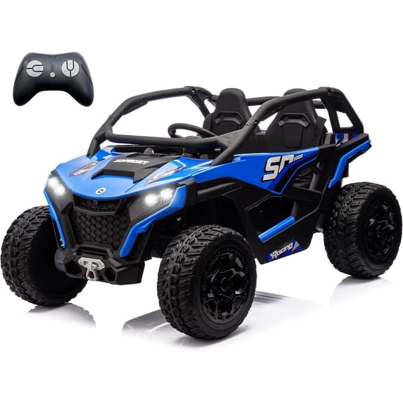 sopbost 24V 2 Seater Kids UTV XL with Remote Control, Blue