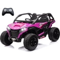 thumbnail image 1 of sopbost 24V 2 Seater Kids UTV XL with Remote Control, Pink & Purple, 1 of 9