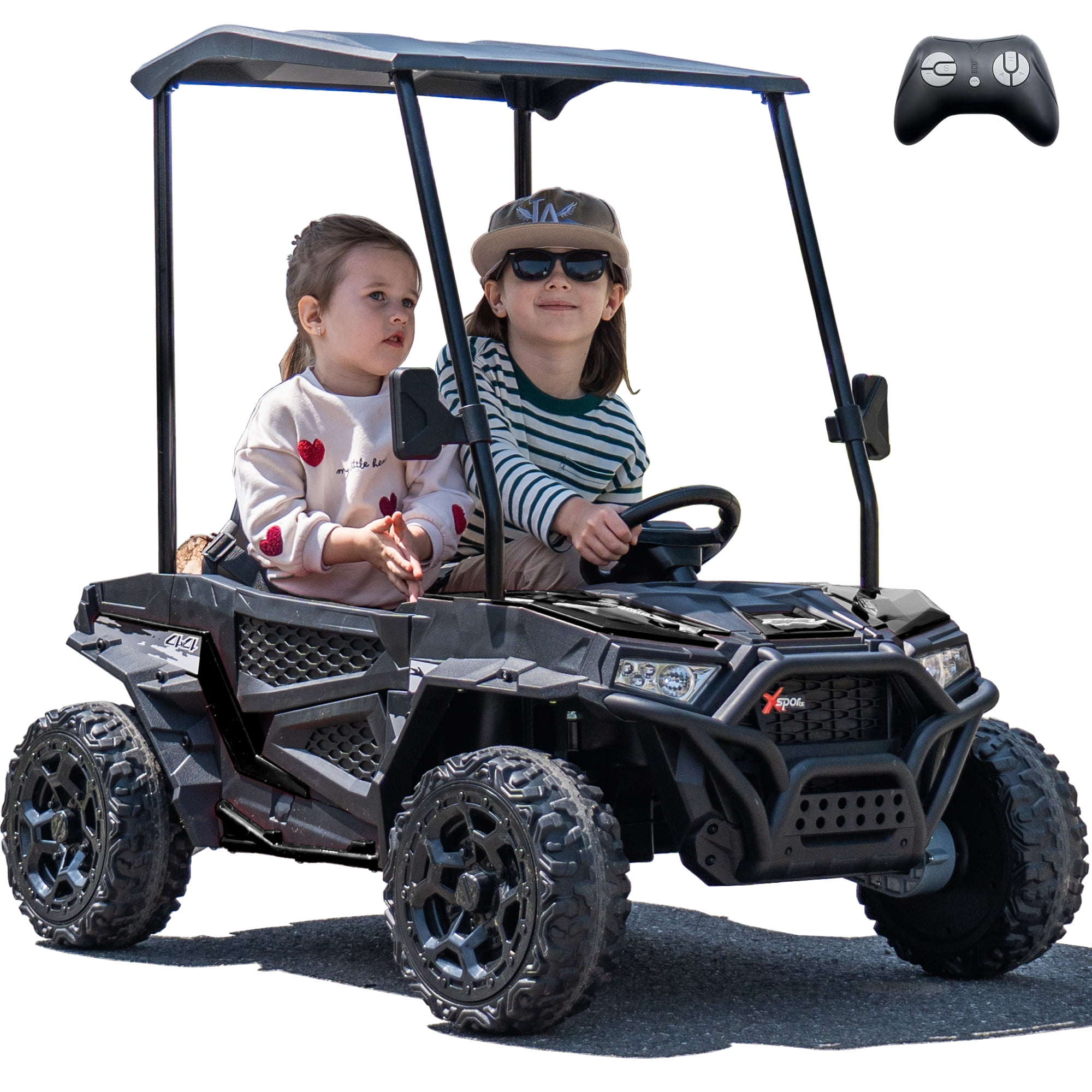 Sopbost 24V 4WD Kids Ride On UTV with Remote Control, 2 Seater Battery ...