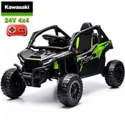 Sopbost Kawasaki Teryx KRX 1000 Licensed 24V Kids Ride On Toy, 4WD Electric Ride on UTV for Kids Ages 3 6 with Remote, EVA Tires, 4 Mph, Black