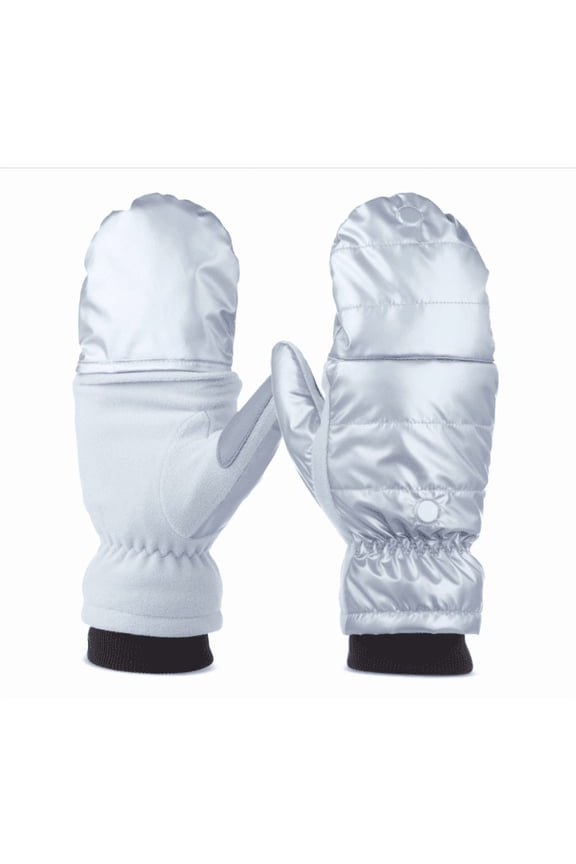 sotoner Signature Women's Sleek Heat Flip Touchscreen Mittens - Blue Fog