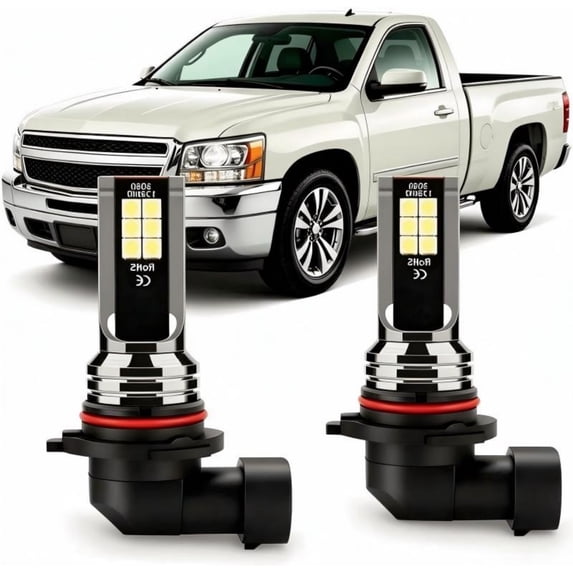 soukeo 6000K White LED Fog Bulbs Fit for Chevy Silverado and GMC Sierra ...