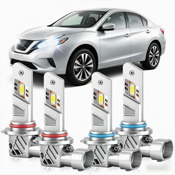soukeo 6500K Cool White LED Bulbs Fits for Honda Accord Sedan 92-03 05 08-12 (EX /Hybrid /LX /Value Package06-07 (LX Special Edition) 06 (Special Edition07 ,High/Low Beam Bulbs, Plug and Play ,4pcs
