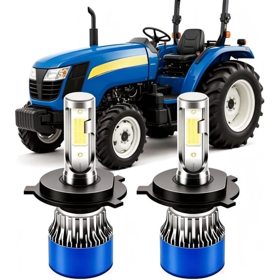 soukeo Fits for New Holland Workmaster 25 25S 35 40, 6500K Cool White, 1:1 Mini Halogen Size, LED Headlight Bulbs, Pack of 2