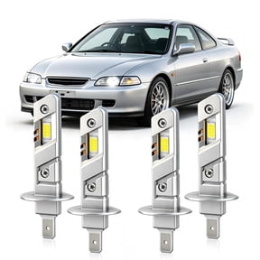 soukeo LED Headlight Bulbs Fit for Honda Prelude 1997-2001,High Beam H1 Low Beam H1,80000 Hour Lifespan,6500K Cool White,Pack of 4