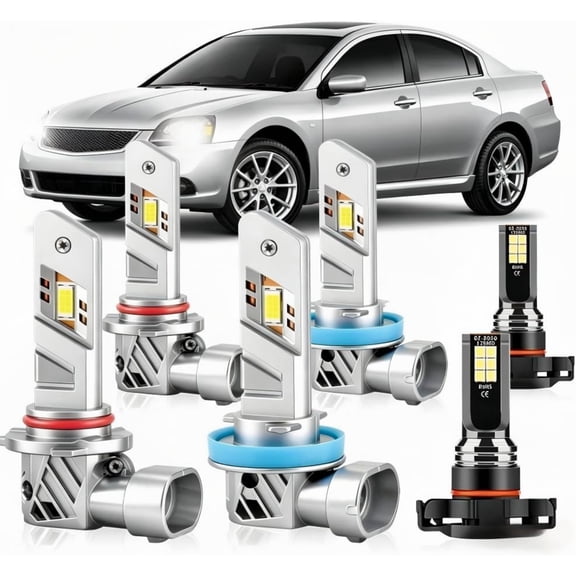 soukeo Super Bright 6500K White Light Bulbs for Subaru Impreza 2012-2014(Not for WRX Series), 80,000-Hour Lifespan, High/Low Beam Fog Bulbs, LED Headlight Bulbs – 6-Pack