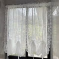 thumbnail image 1 of soumake Contemporary White Household Sheer Kitchen Lace Curtain, 5.12 x 7.87 in, 1 of 7