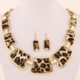 thumbnail image 1 of soumake Women's Luxury Elegant Vintage Leopard Print Necklace and Earrings Set of 2, 1 of 7