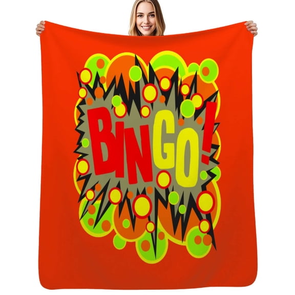 sound effect -BINGO! Soft Blanket Travel Bedding Throws Flannel Bedspread Sofa Bed Cover