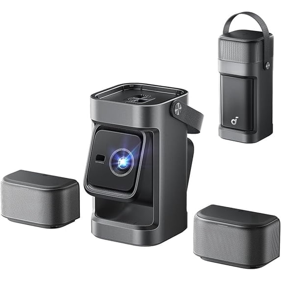 Soundcore Nebula P1 Portable Projector with Detachable Speakers, 650 ...
