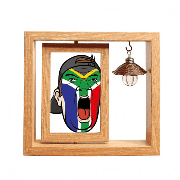 south afflag facial makeup cap Wooden Rotating Picture Photo Frame 4x6